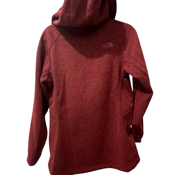 The North Face Red  jacket with Hood and High Collar.Size Medium - Picture 4 of 12